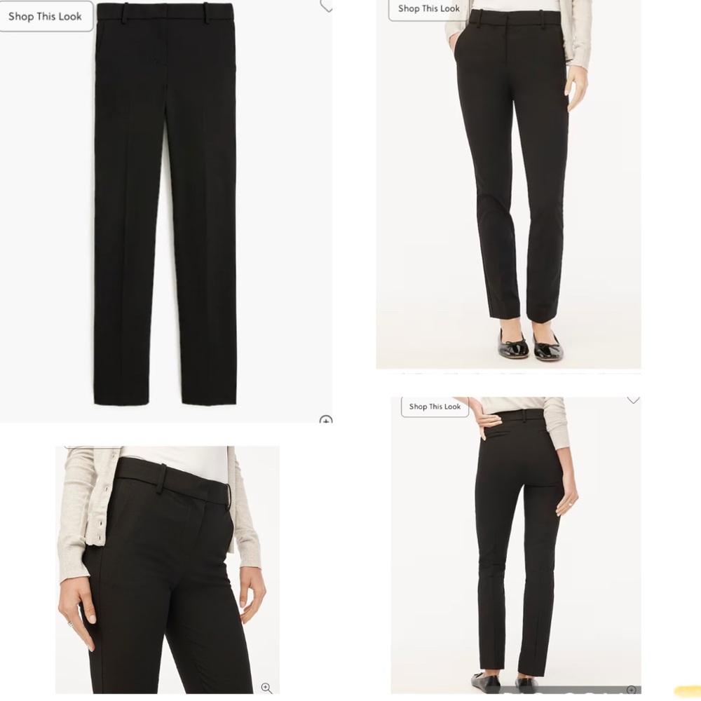 J. Crew Factory Ruby Crop Slim Pants Black Petite 0P EUC